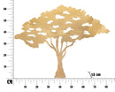 Pannello Leaf Tree Plan 82x1,5x63 cm in Ferro Oro