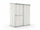Cabane de jardin en tôle d'acier porte-outils 155x100x192 cm Enaudi Blanc