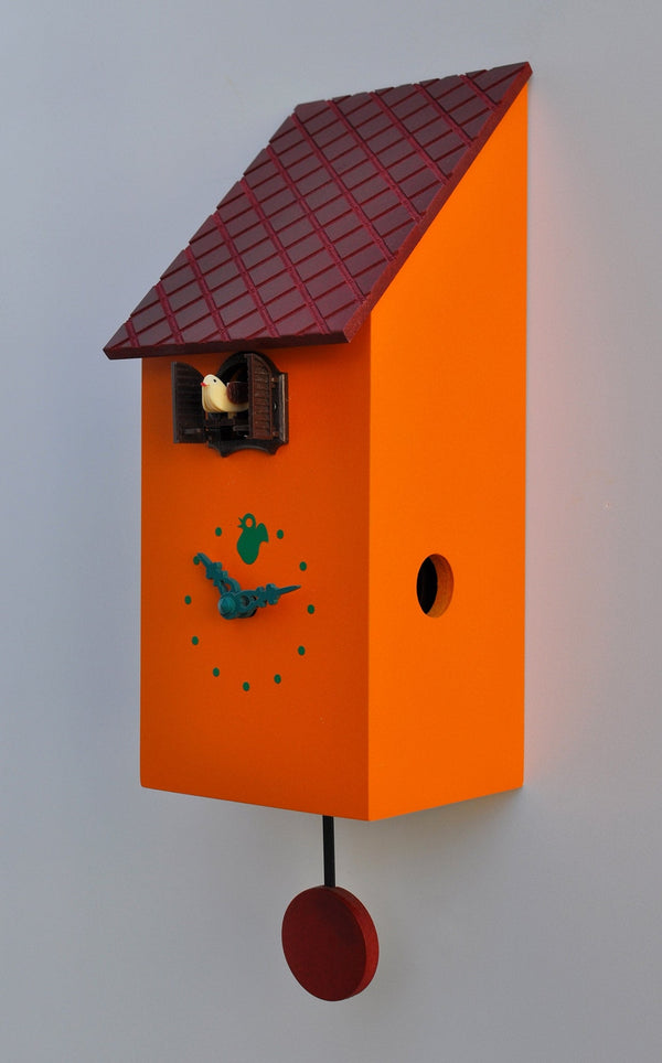 sconto Horloge coucou murale 13x30x12 cm Pirondini Italia Portofino Orange Jaune