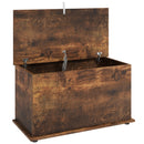 Cassapanca Contenitore 102 L 80x40x45 cm con Coperchio di Sicurezza in Truciolato Marrone Rustico      
