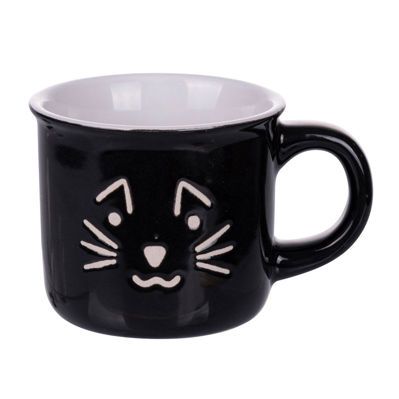 Set 6 Tazzine da Caffè Ø6,4x5,5 cm in Gres VdE Tivoli 1996 Love Cat