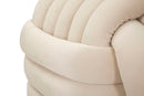 Puff Softy Crema 45x45x45 cm in MDF e Cotone e Poliestere Crema      