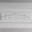 Camino a Bioetanolo da Pavimento 121x38x108 cm Truman Bianco Effetto Marmo