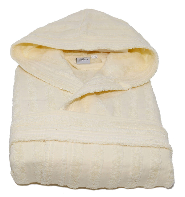Peignoir Eponge 100% Coton Sally Lines Crème sconto