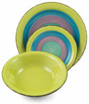 Servizio Piatti 18 Pezzi in Stoneware Soriani Kos Multicolor