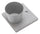 Base avec Plateau pour Fontaines avec Petit Anneau 40x40x5 cm en Ciment Belfer 42/BSE/4 Aluminium