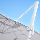 Ombrellone da Giardino Decentrato 3x4m in Alluminio Telo in Poliestere Mosini Blues Bianco