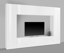 Parete Attrezzata Soggiorno 260x30x180 cm Maruska n°2 Bianco Lucido 
