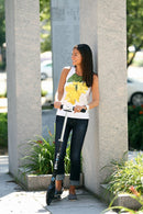 Monopattino 2 ruote Grandi Telescopico e Ripiegabile Max 100Kg Micro Nero