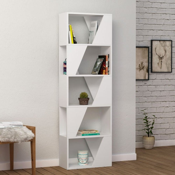 acquista Bibliothèque cadre 54x168 cm 5 étagères blanc