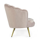 Divano 2 Ripiani Giliola in Tessuto effetto Velluto Grigio Chiaro