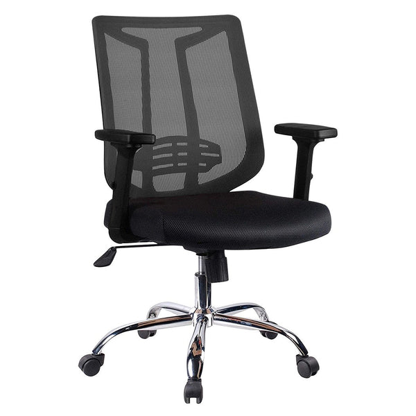 acquista Chaise de bureau opérative en tissu noir et filet