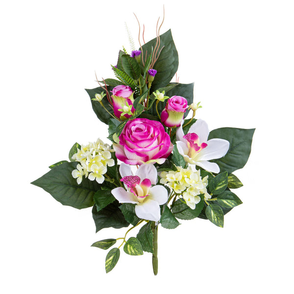 acquista Set 4 Roses Avant Artificielles/Cymbidium 43 cm Violet