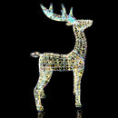 Renna Luminosa Natalizia Bianco Iridescente 100 cm con 500 LED Addobbo di Natale