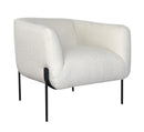 Poltrona 78x74x73h cm Claudine Bianco Bouclè 