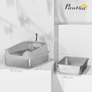 Lettiera per Gatti XXL 69,8x50,3x29,8 cm con Paletta Lati Alti Antiperdita Antiodore Fino a 12 kg in Acciaio Inox Grigio      