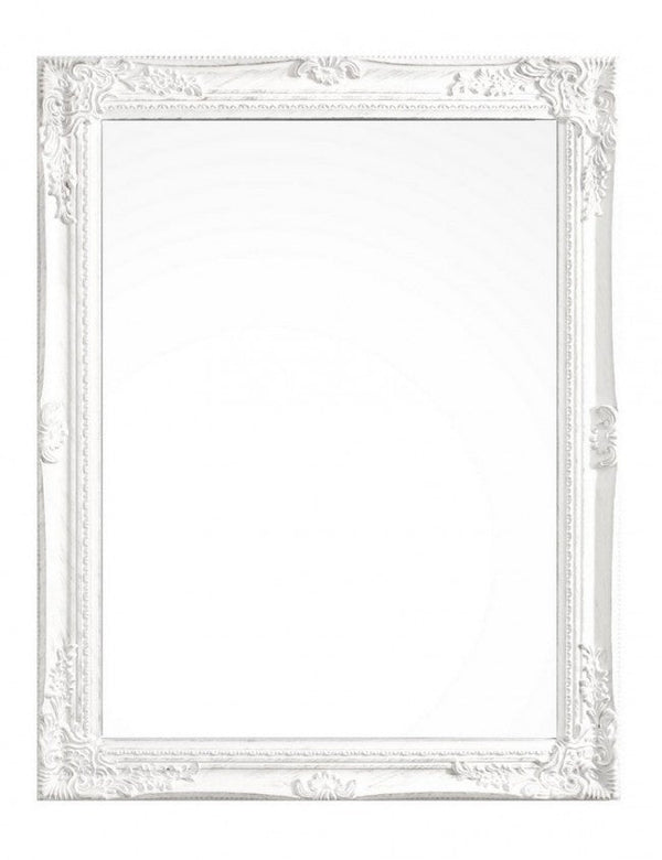 sconto Miroir Miro avec cadre en bois blanc 62x82