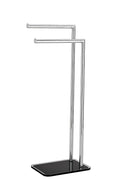 Piantana Portasciugamani da Bagno in Acciaio 28x20x78cm TFT Accessories Nera Cromo