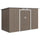 Ripostiglio da Giardino 280x130x172 cm con 2 Prese d'Aria e 2 Porte Scorrevoli in Acciaio Marrone Legno