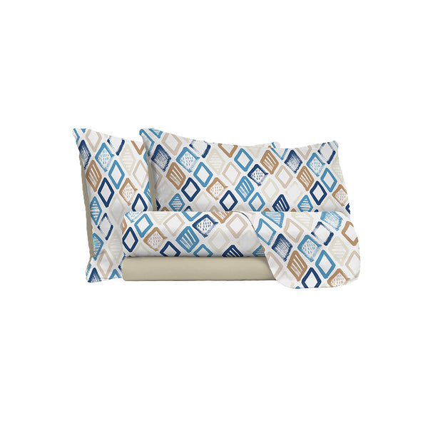 Ensemble de draps avec impression au-dessus et au-dessous et taies d'oreiller Jolly de différentes tailles prezzo