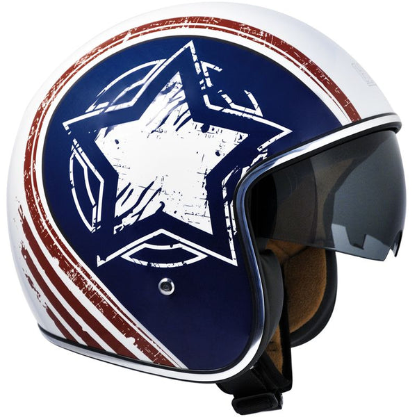 sconto Casque Jet pour Scooter CGM America 133S Masque Intérieur Blanc