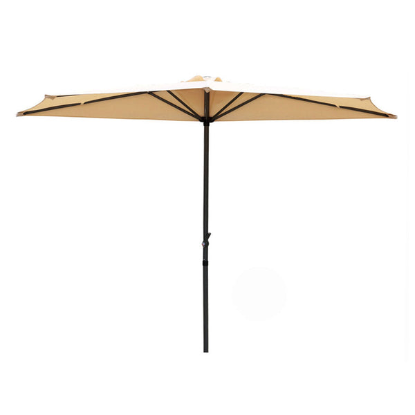 1/2 Parasol Mural Rond Ø 270 Cm Jardin Structure Aluminium pour Mobilier d'Extérieur sconto