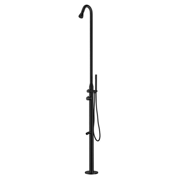 Douche de jardin 228x18x17,5 cm avec pommeau lave-pieds et douchette Sined Stintino noir satiné prezzo