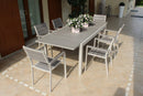 Tavolo Allungabile Pental 180/240x100x73 h cm in Alluminio Tortora