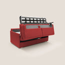 Divano Letto 2 Posti 149x90x96 cm in Tessuto Rosso