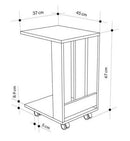 Tavolino da divano 37x45x67 cm Edi  porta pc e riviste antracite