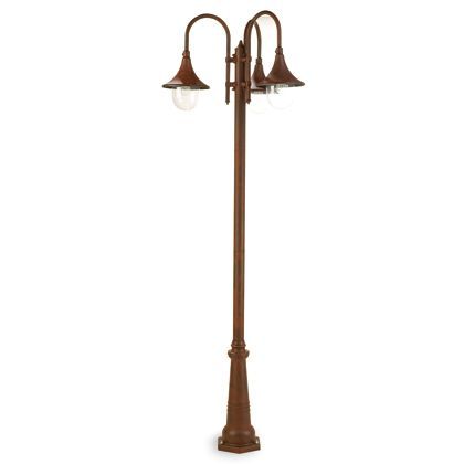 Lampadaire Trois Lumières pour l'Extérieur Couleur Rouille Ligne Deluxe Livos online