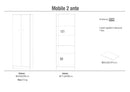 Mobile 2 Ante 62x182x34 cm Eucalipto