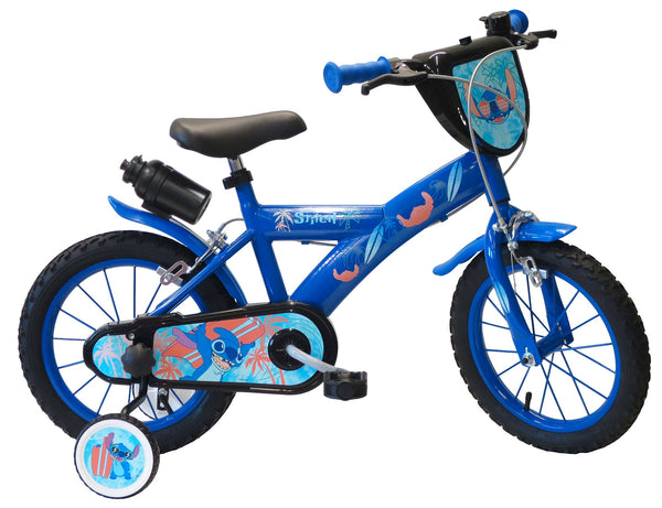 sconto Bicicletta per Bambino 14” 2 Freni con Licenza Disney Stitch Blu