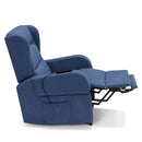 Poltrona Alzapersona Elettrica 71x79x106 cm in Tessuto Bilbao Blu