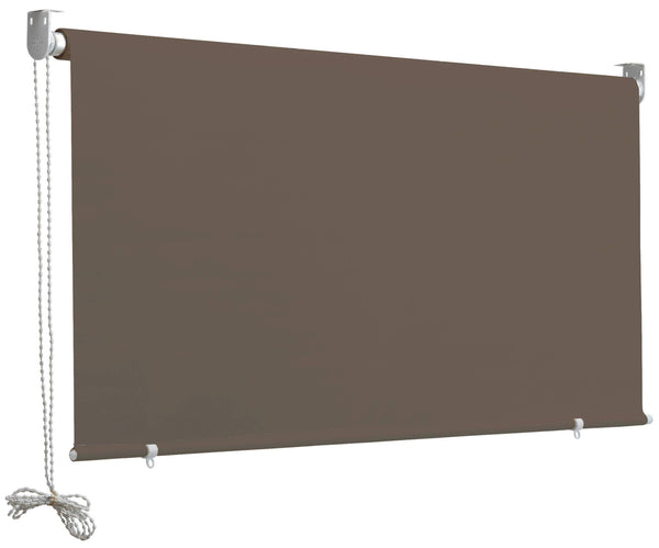 Auvent déroulant 2,5x2m en Polyester Marron sconto