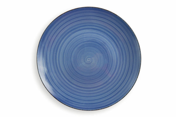 Ensemble de 6 assiettes en grès VdE Tivoli 1996 Bleu New Baita sconto