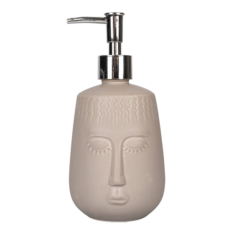 Dispenser Sapone a Forma di Viso Ø8x19,5 cm 500 ml in Gres VdE Tivoli 1996 Vis a Vis