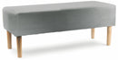 Panca in Velluto 100x40x40 cm Soriani Grigio