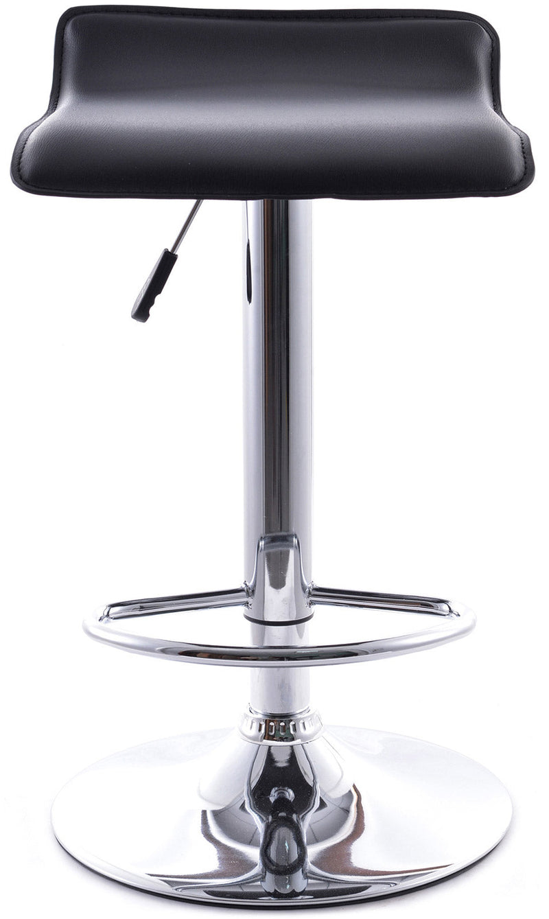 Sgabello con Alzata a Gas e Seduta Girevole in Similpelle Vandi Bianco