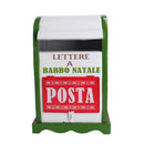 Cassetta posta di Babbo Natale Natalizia 20x22,5xh33 cm in Metallo verde bianco