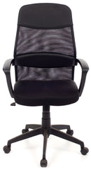 Poltrona da Ufficio Direzionale in Tessuto Network Nera