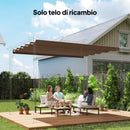 Tetto di Ricambio per Pergola Gazebo da Giardino 300x400 cm in Poliestere Caffè