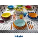 Servizio Piatti 18 Pezzi In Porcellana Kaleidos Multicolor