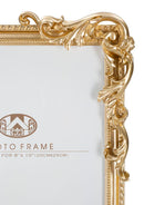 Cornice Fregis 24,5x3,7x30,5 cm in Poliresina e Vetro Oro