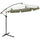 Parasol de Jardin Décentralisé Ø265x265 cm en Métal et Polyester Beige