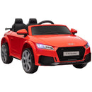 Macchina Elettrica per Bambini Licenza Audi TT con Telecomando e Fari LED Rosso  