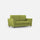 Canapé 2 places Yasel 152x85x85 cm en tissu vert