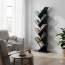 Libreria Ariane 50x25x141,5 h cm in Truciolare bilaminato Antracite