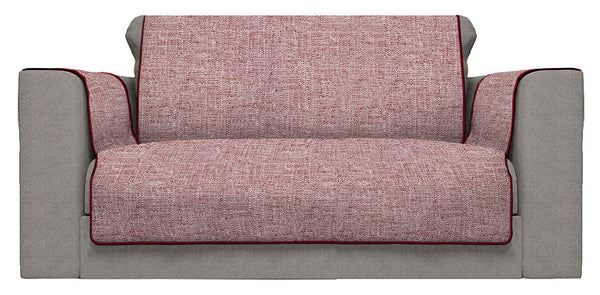sconto Housse de canapé avec housses d'accoudoirs en polyester bordeaux différentes tailles