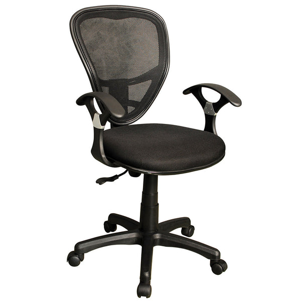 online Chaise de travail en maille et tissu noir pour le bureau